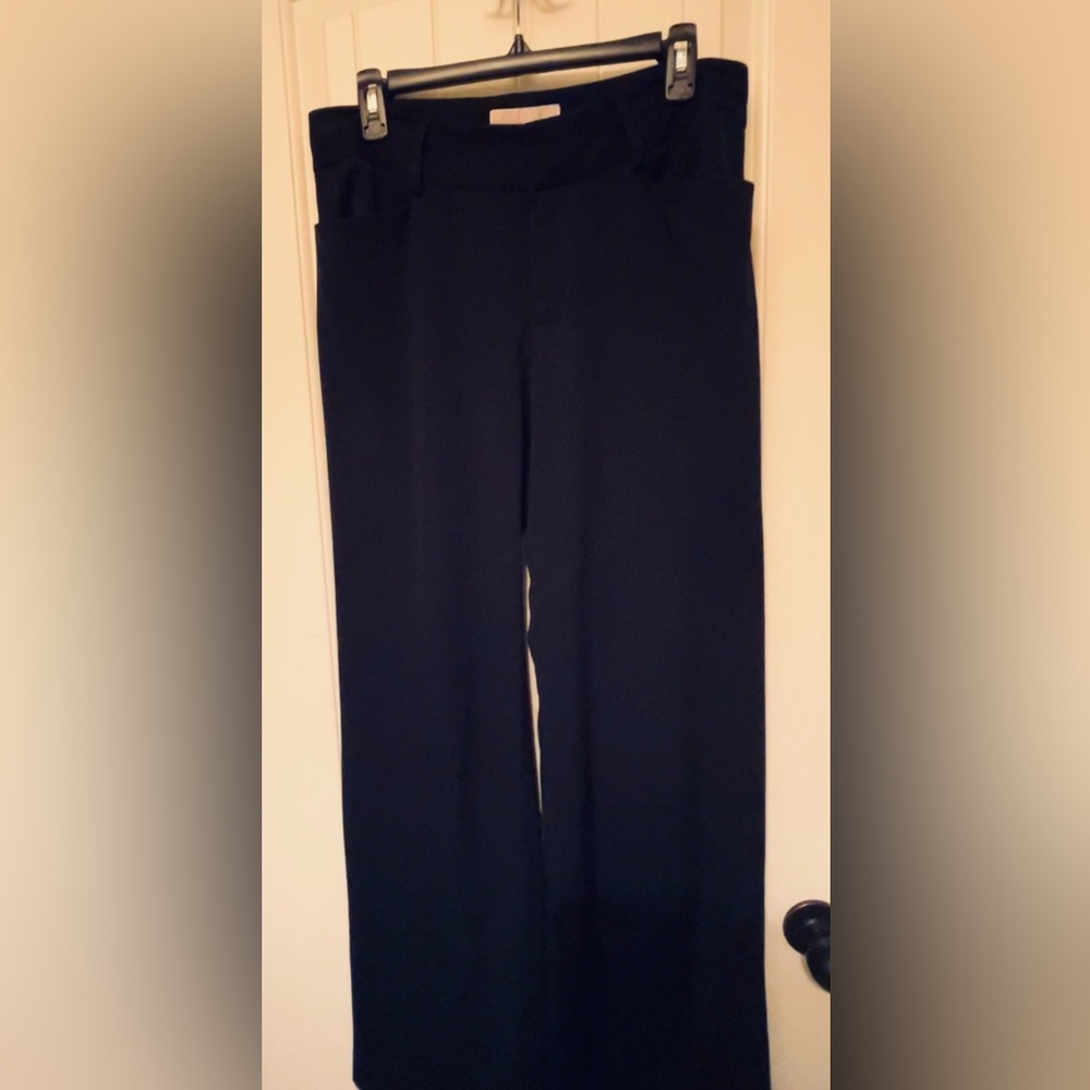 Michael Kors wide leg navy blue dress pants.